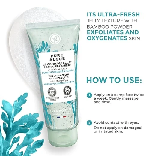 Yves Rocher Pure Algue The Ultra Fresh Radiance Scrub 75ml - Yves rocher - Image 2