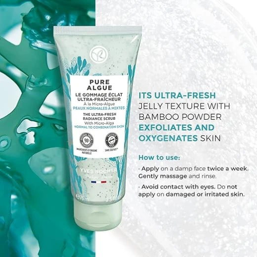 Yves Rocher Pure Algue The Ultra Fresh Radiance Scrub 75ml - Yves rocher - Image 3