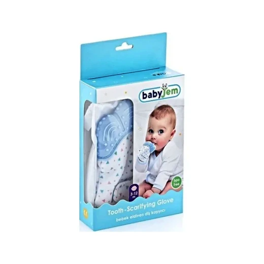 BabyJem Baby Teether Gloves Scratch – Blue - BabyJem - Image 7