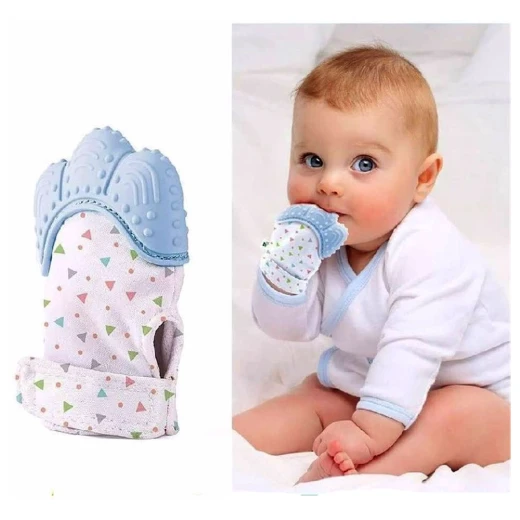 BabyJem Baby Teether Gloves Scratch – Blue - BabyJem - Image 6