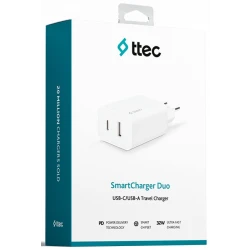 SmartCharger  Duo PD USB C/A 32W Travel Charger