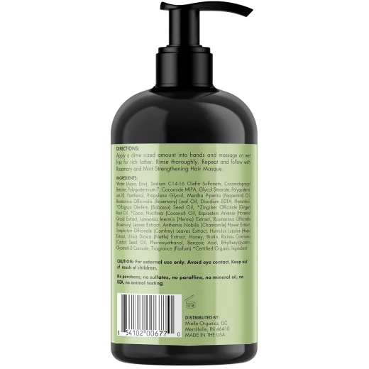 Mielle Organics Rosemary & Mint Strengthening Shampoo Strengthening Shampoo Infused with Biotin, Cleanses and Helps Strengthen Weak and Brittle Hair355ml - Mielle Organics - Image 4