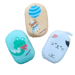 Baby Body Cotton Bath Sponge Bear, 1 Pack, الوان متنوعة