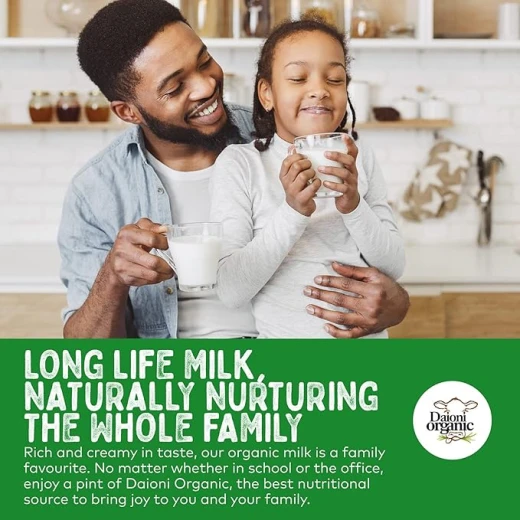 Daioni Organic Semi Skimmed Cow's Milk, 1L - Daioni - Image 4