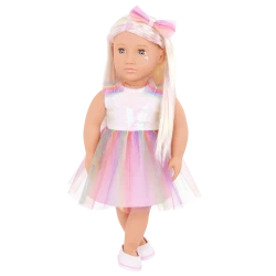 Our Generation Doll W/Unicorn Outfit, Iris 46cm