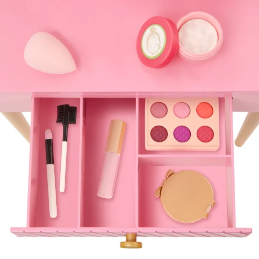 Our Generation Fabulous Fun Vanity Set Pink Vanity Table & Accessories for 46cm Dolls - Our Generation - Image 2