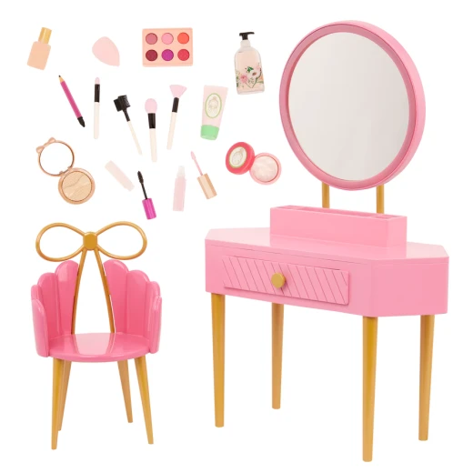 Our Generation Fabulous Fun Vanity Set Pink Vanity Table & Accessories for 46cm Dolls - Our Generation - Image 5