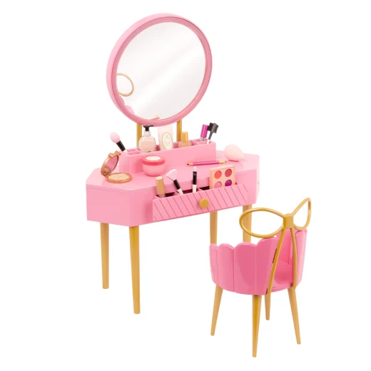Our Generation Fabulous Fun Vanity Set Pink Vanity Table & Accessories for 46cm Dolls Our Generation Fabulous Fun Vanity Set Pink Vanity Table & Accessories for 46cm Dolls
