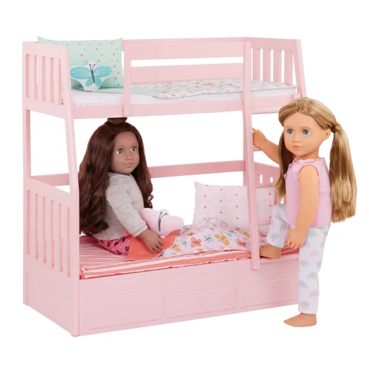 Our Generation Dreams for Two 46cm Doll Butterfly-Themed Bunk Bed Furniture Set - Our Generation - Image 4