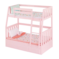 Our Generation Dreams for Two 46cm Doll Butterfly-Themed Bunk Bed Furniture Set