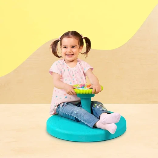 B. toys play Spinning Activity Colorful Bead Popper, Easy-Grip Handle, Active Play For Toddlers, 2 Years +,Twirly Time - B. toys - Image 2