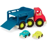 B.toys Car Carrier Truck Toy Car Carrier 2 Mini Cars 12 Months + Happy Cruisers - B. toys