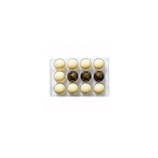 Decora Polycarbonate chocolate mold hemisphere 0.50 g 50 x 25h cm Decora Polycarbonate chocolate mold hemisphere 0.50 g 50 x 25h cm