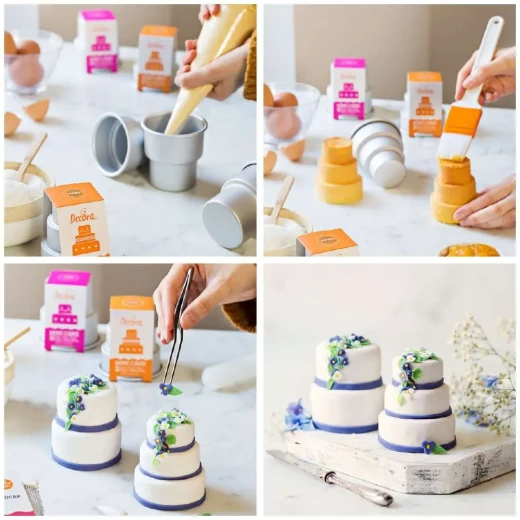 Decora Anodized aluminum mini wedding cake 2 tiers ‎4 x 4 x 10 cm - Decora - Image 6