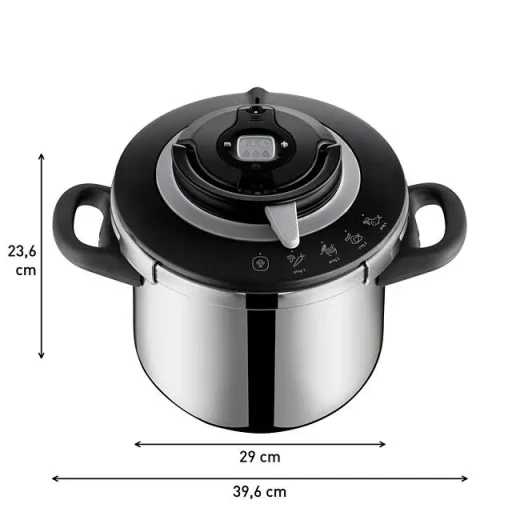 Tefal Clipso + Chef Pressure Cooker 8L Stainless Steel/Black - Tefal - Image 13