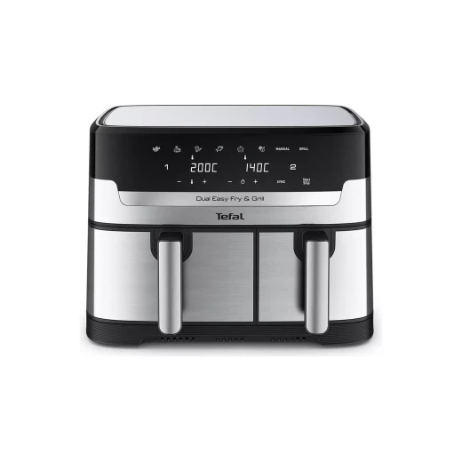 Tefal Easy Fry Dual Drawer Air Fryer & Grill 8.3L Stainless Tefal Easy Fry Dual Drawer Air Fryer & Grill 8.3L Stainless