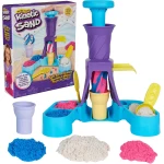 Kinetic Sand, Soft Serve Station with 396g of Play Sand (Blue, Pink, and White), 2 Ice-Cream Cones and 2 Tools, Sensory Toys for Kids Aged 5 and Up - Kinetic Sand