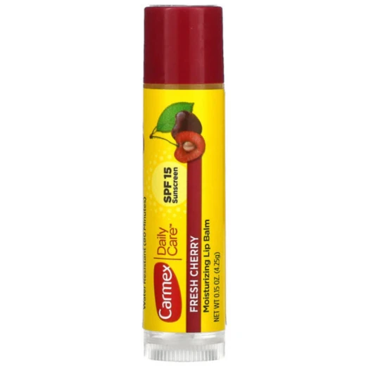 Carmex Cherry Refreshing Lip Balm SPF 15 Daily Moisturizing Lip Care 4.25g Sun Protection - carmex - Image 2