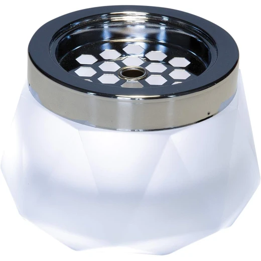 APS Glass Ashtray White Dia 12cm with Stainless Steel Lid APS Glass Ashtray White Dia 12cm with Stainless Steel Lid