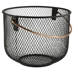 APS Basket With Handle Dia 21cm H 16.5cm Black