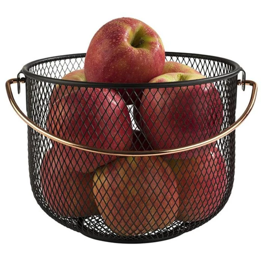 APS Basket With Handle Dia 30cm H 16.5cm Black - APS - Image 2