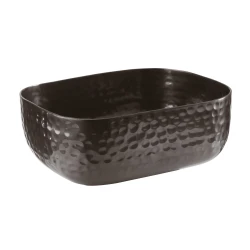 وعاء مستطيل من بقطر 23×15.5 سم، أسود من اي بي اس