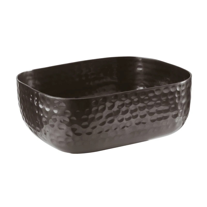 وعاء مستطيل من بقطر 23×15.5 سم، أسود من اي بي اس - اي بي اس