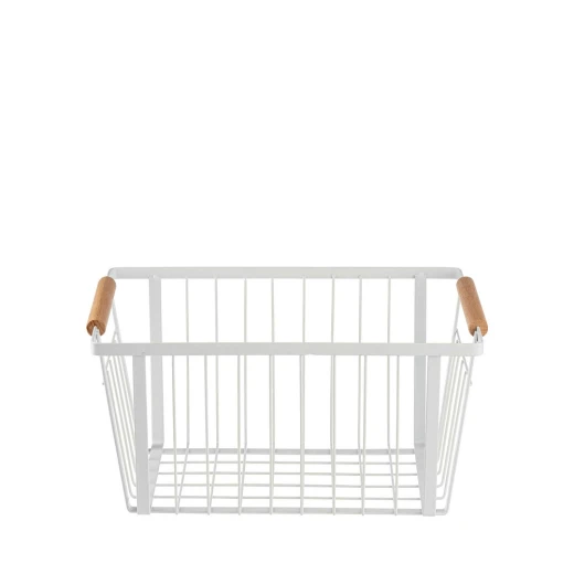 Table Craft Basket With Handle White Dia 13.5x9cm H 6cm Table Craft Basket With Handle White Dia 13.5x9cm H 6cm