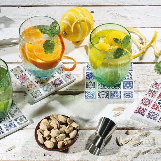كوستركازابلانكا بتصميم رومب، أبيض، 20 × 20 × 1 سم من كوشن بروفِي - كوشن بروفِي - Image 3