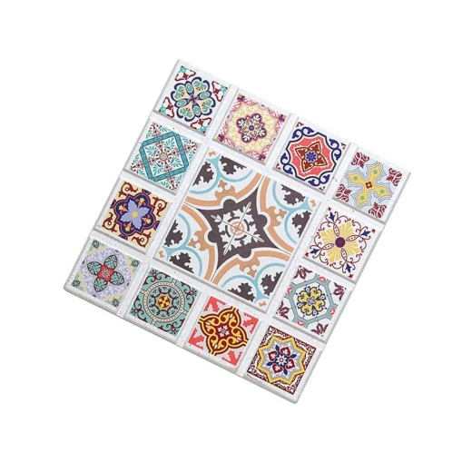 كوستركازابلانكا بتصميم رومب، أبيض، 20 × 20 × 1 سم من كوشن بروفِي - كوشن بروفِي - Image 2