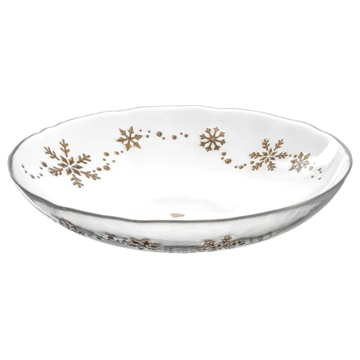 Leonardo Autentico Bowl Dia 32cm Clear With Gold Decoration Leonardo Autentico Bowl Dia 32cm Clear With Gold Decoration