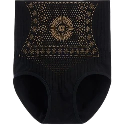 Tummy shaper thin style lightweight breathable tight shorts - Black - Size M