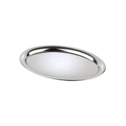 APS Kaffeehaus Oval Tray Dia 26.5x 19 cm Stainless Steel