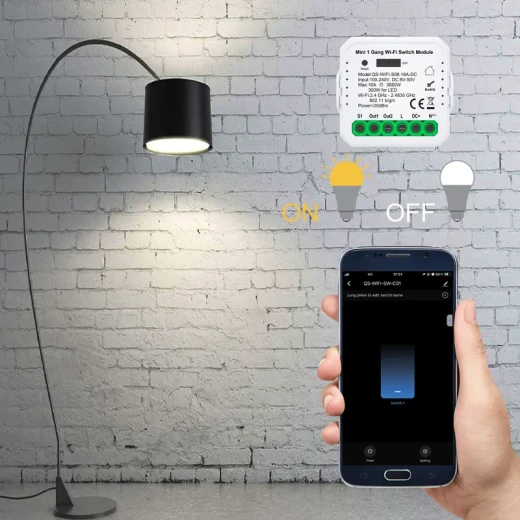 مفتاح ذكي صغير مخفي - واي فاي - تلامس جاف 12 فولت - تويا - Image 3