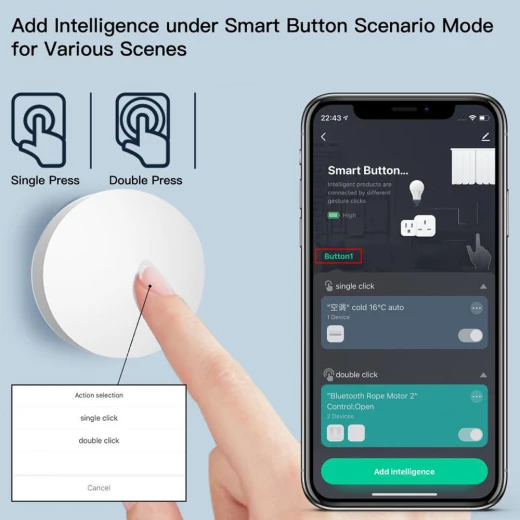 Smart Zigbee Button Sence Switch - 3 Scenes - AVATTO - Image 7
