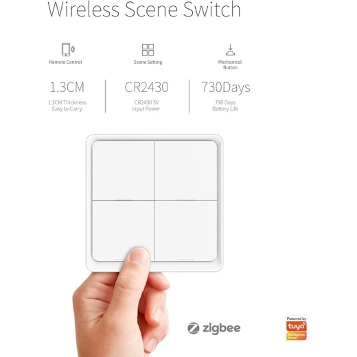 Zigbee Scene Switch 4 gang 12 Scene RC - AVATTO - Image 5