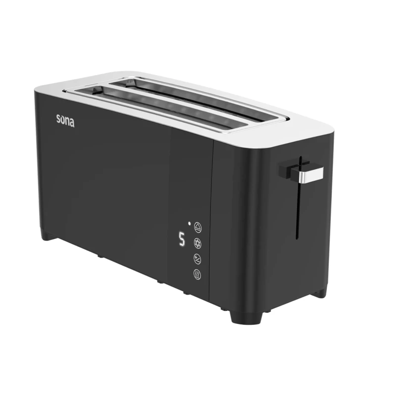 Sona Toaster 1400W 4 Slices With 7 Roasting Levels And Touch Control Black - Sona