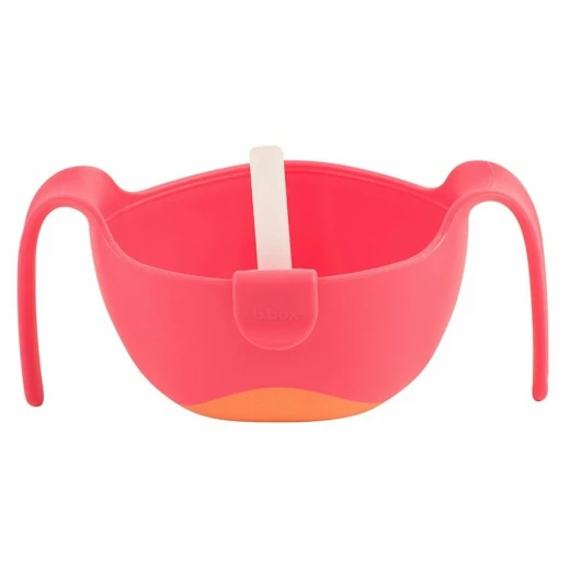 B.Box XL Bowl + Straw , strawberry shake 12m+ - B.Box - Image 2