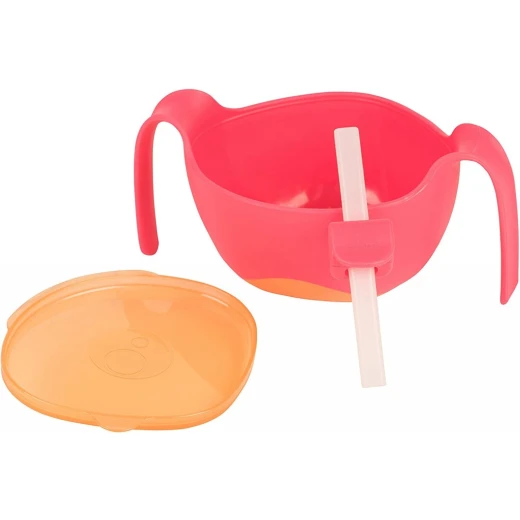B.Box XL Bowl + Straw , strawberry shake 12m+ - B.Box - Image 4