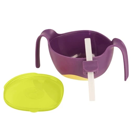 B.Box XL Bowl + Straw , passion splash 12m+ - B.Box - Image 4