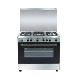 Nara Gas Cooker 90 cm 5 Gas Burners Matt Stainless steel Cast Iron Pan Support