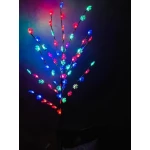 شجرة زينة رمضان المضيئة، بتصميم الهلال والنجمة ، بالوان منوعة, 1.5 متر, باشكال متنوعة