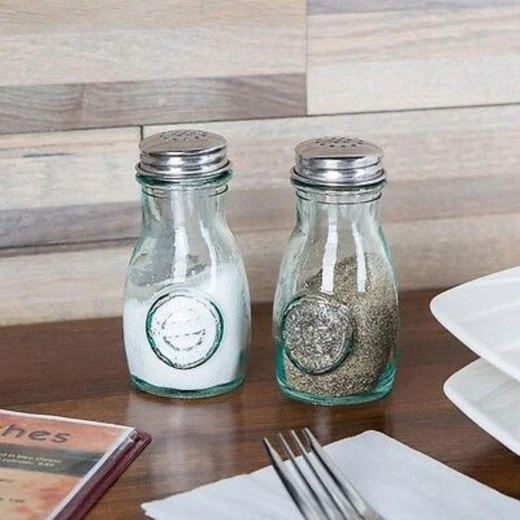 Table Craft Authentic Salt and Pepper Shakers, Durable Glass Shakers for Kitchen and Dining, Elegant Design, Easy to Refill, Perfect for Home and Restaurant Use, Clear Glass Spice Dispensers 1 Piece - Table Craft - Image 2