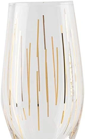 Kitchen Craft Mikasa Flute Glasses 210ml Gold Set of 4 Pieces - KitchenCraft - Image 3