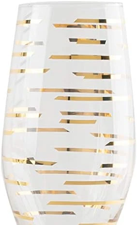 Kitchen Craft Mikasa Flute Glasses 210ml Gold Set of 4 Pieces - KitchenCraft - Image 5