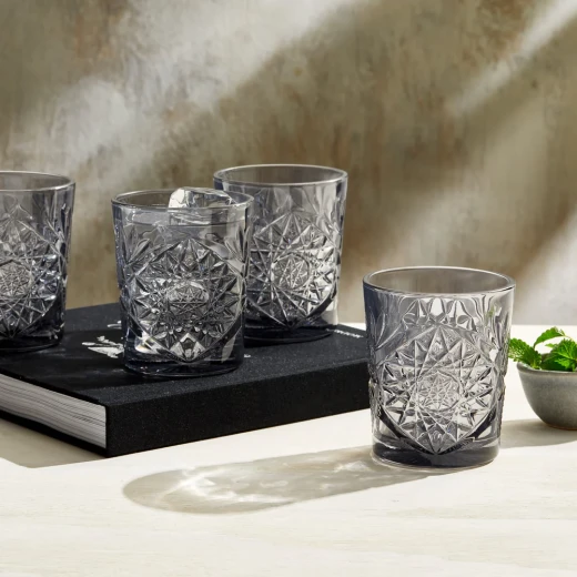 Libbey HOBSTAR Old Fashion Tumbler 12oz 355ml Grey Set of 6 Pieces - Libbey - Image 8