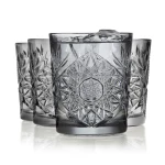 Libbey HOBSTAR Old Fashion Tumbler 12oz 355ml Grey Set of 6 Pieces - Libbey