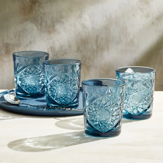 Libbey HOBSTAR Old Fashion Tumbler 12oz 355ml Blue Set of 6 Pieces - Libbey - Image 3