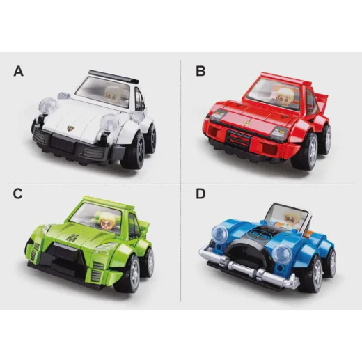 Sluban - Mcar - Hell Of Flush - Classic Car - 4 Types - Building Blocks- Age 6+ Sluban - Mcar - Hell Of Flush - Classic Car - 4 Types - Building Blocks- Age 6+