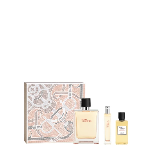 مجموعة هيرمس تيري دي هيرمس أو دي تواليت للرجال عطر خشبي حمضي 50 مل مع جل استحمام ورذاذ السفر - هيرميس - Image 4